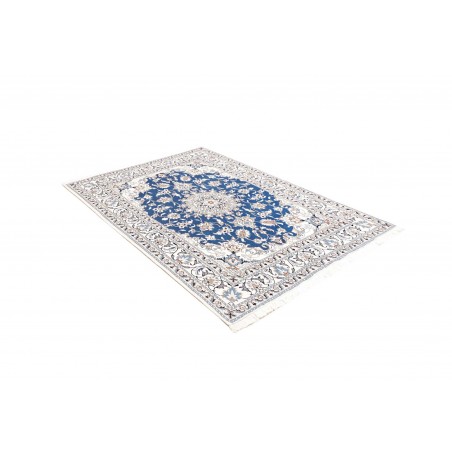 Tappeto Nain Kashmar Persia blu 145x206