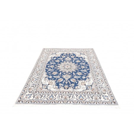Tappeto Nain Kashmar Persia blu 145x206