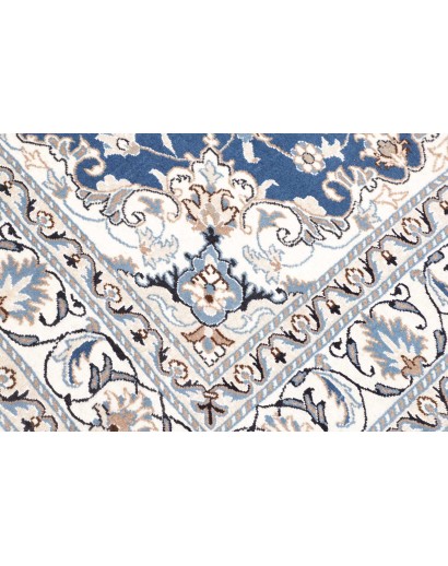 Tappeto Nain Kashmar Persia blu 145x206