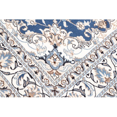 Tappeto Nain Kashmar Persia blu 145x206
