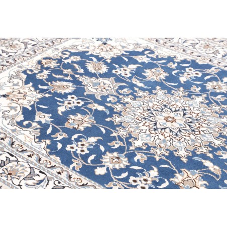 Tappeto Nain Kashmar Persia blu 145x206
