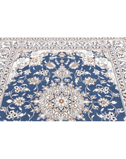 Tappeto Nain Kashmar Persia blu 145x206