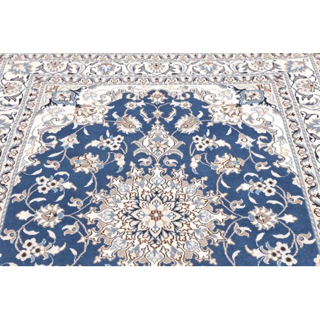 Tappeto Nain Kashmar Persia blu 145x206