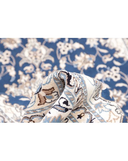 Tappeto Nain Kashmar Persia blu 145x206