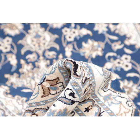 Tappeto Nain Kashmar Persia blu 145x206