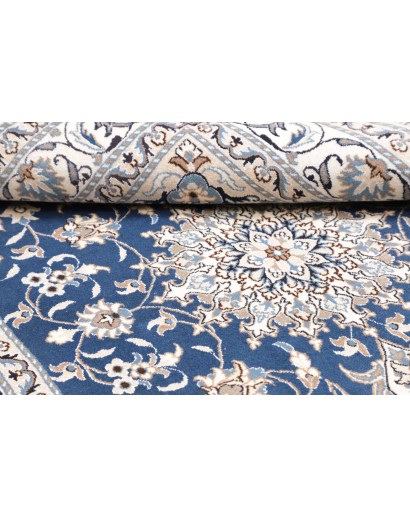 Tappeto Nain Kashmar Persia blu 145x206