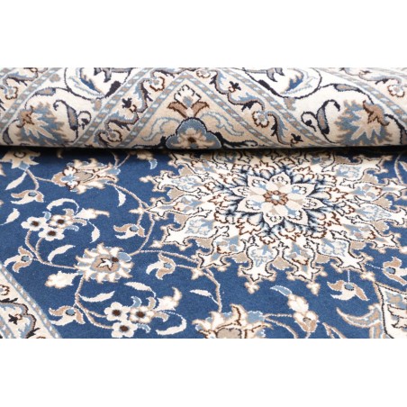 Tappeto Nain Kashmar Persia blu 145x206
