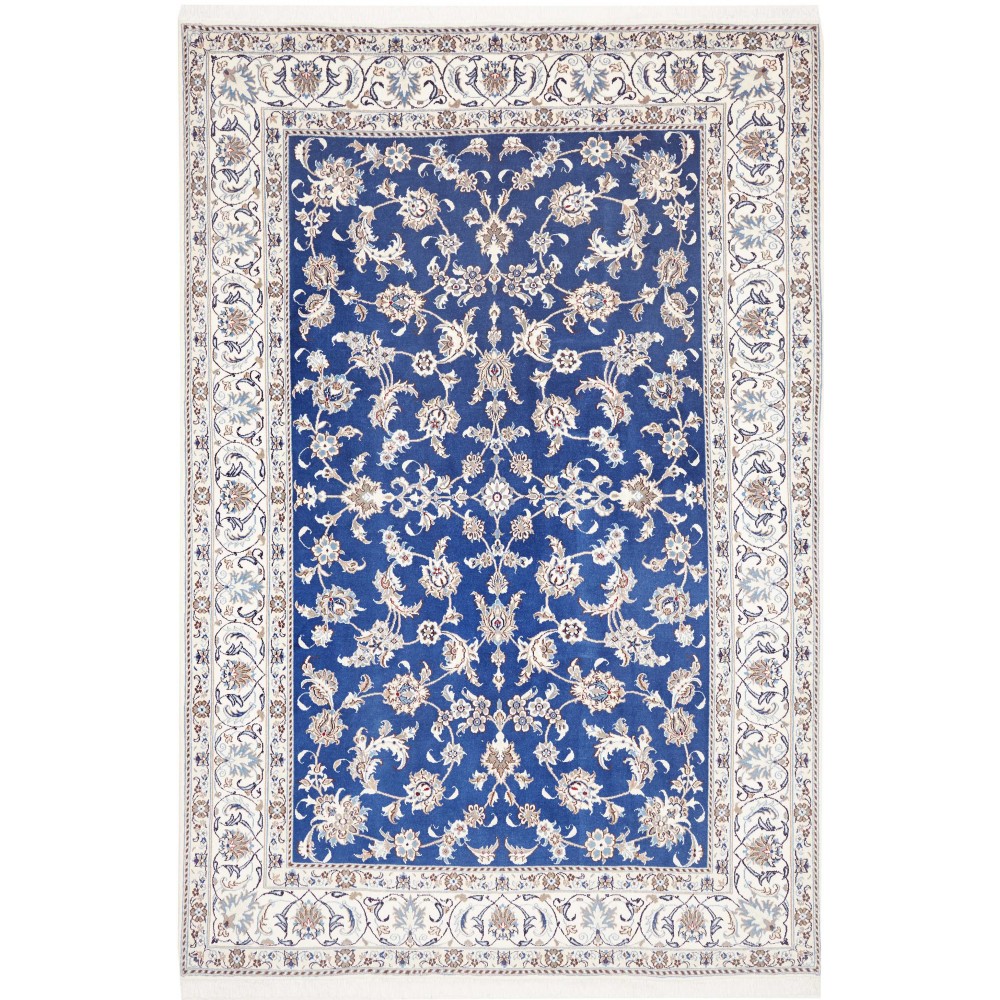 Tappeto Nain Kashmar Persia blu 197x297
