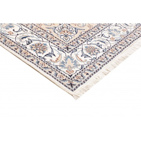 Tappeto Nain Kashmar Persia bianco grigio 197x288