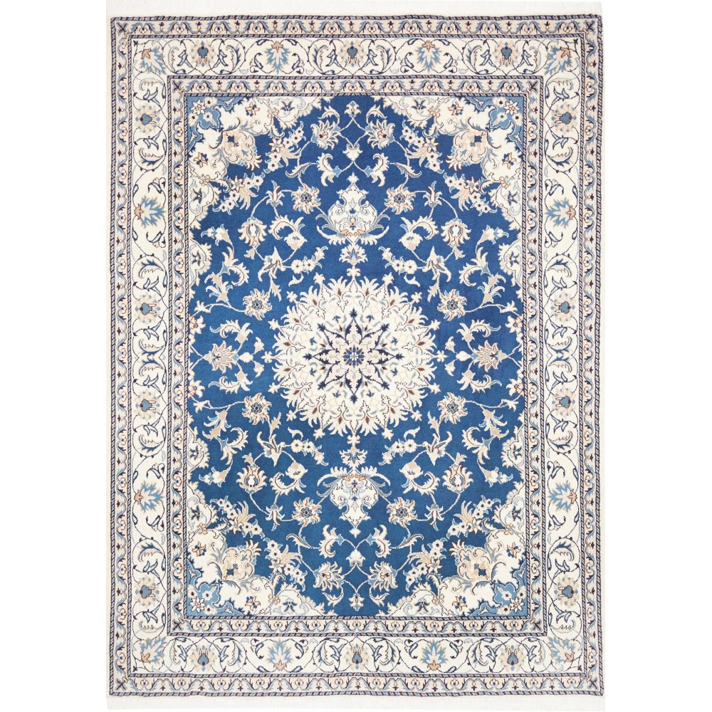 Tappeto Nain Kashmar Persia blu 163x236