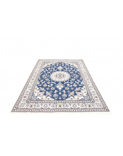 Tappeto Nain Kashmar Persia blu 163x236