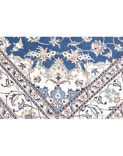 Tappeto Nain Kashmar Persia blu 163x236