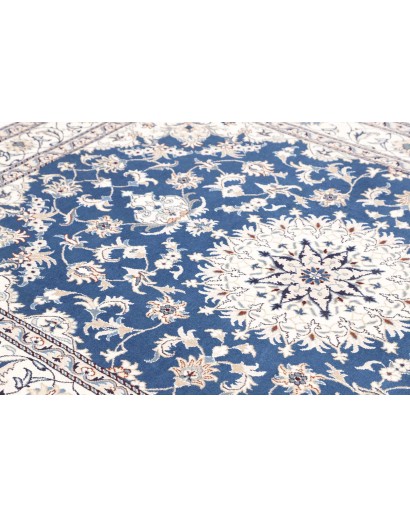 Tappeto Nain Kashmar Persia blu 163x236