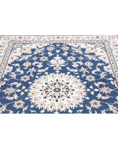 Tappeto Nain Kashmar Persia blu 163x236