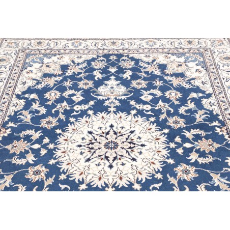 Tappeto Nain Kashmar Persia blu 163x236