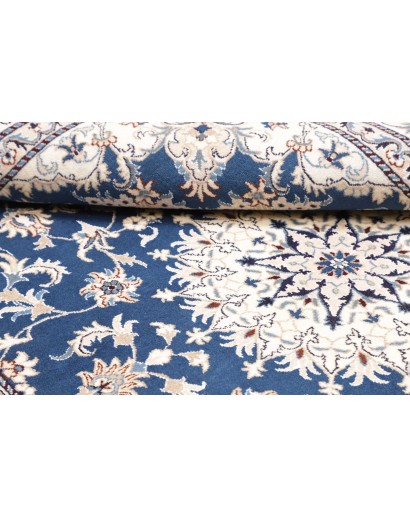 Tappeto Nain Kashmar Persia blu 163x236