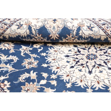 Tappeto Nain Kashmar Persia blu 163x236
