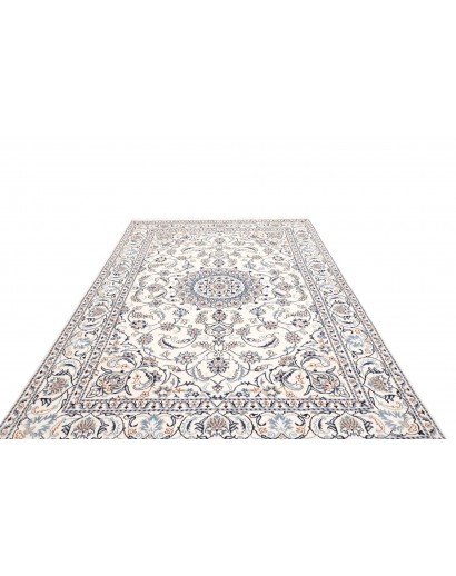 Tappeto Nain Kashmar Persia bianco grigio 193x285