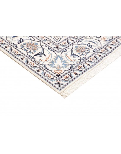 Tappeto Nain Kashmar Persia bianco grigio 193x285