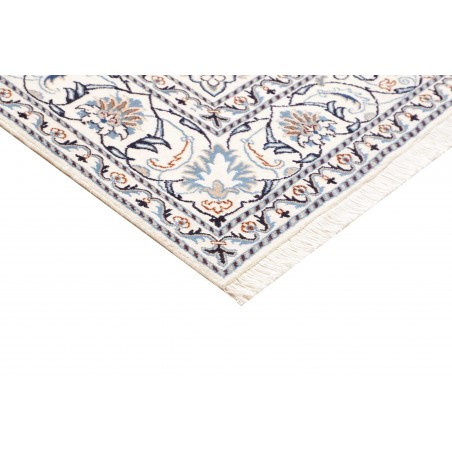 Tappeto Nain Kashmar Persia bianco grigio 193x285