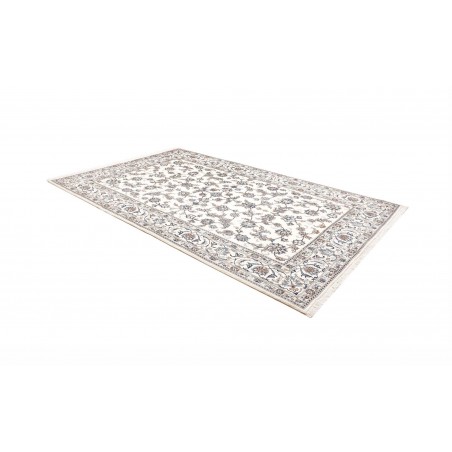 Tappeto Nain Kashmar Persia bianco azzurro 200x312