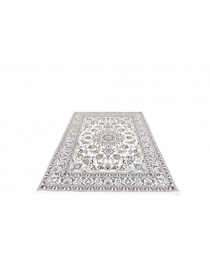 Tappeto Nain Kashmar Persia beige azzurro 142x203