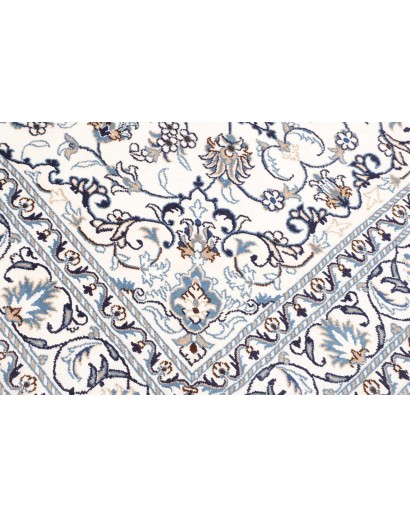 Tappeto Nain Kashmar Persia beige azzurro 142x203
