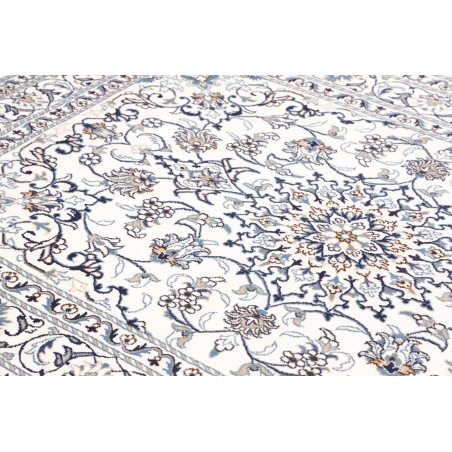 Tappeto Nain Kashmar Persia beige azzurro 142x203