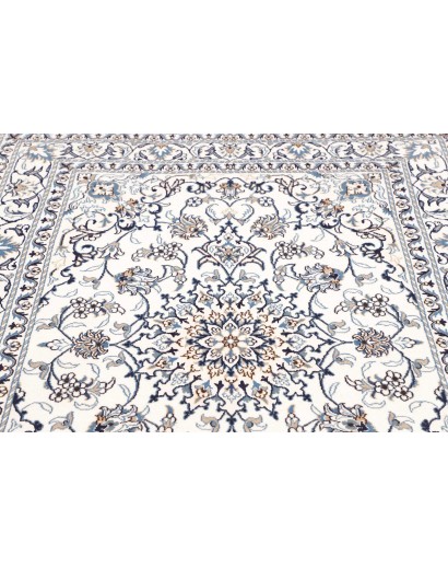 Tappeto Nain Kashmar Persia beige azzurro 142x203