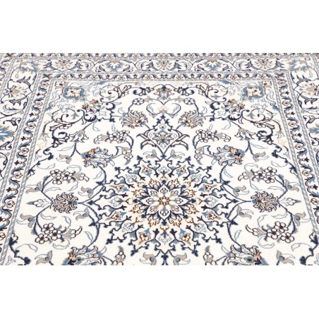 Tappeto Nain Kashmar Persia beige azzurro 142x203