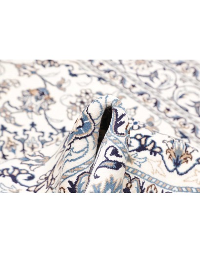 Tappeto Nain Kashmar Persia beige azzurro 142x203