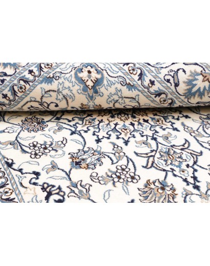 Tappeto Nain Kashmar Persia beige azzurro 142x203