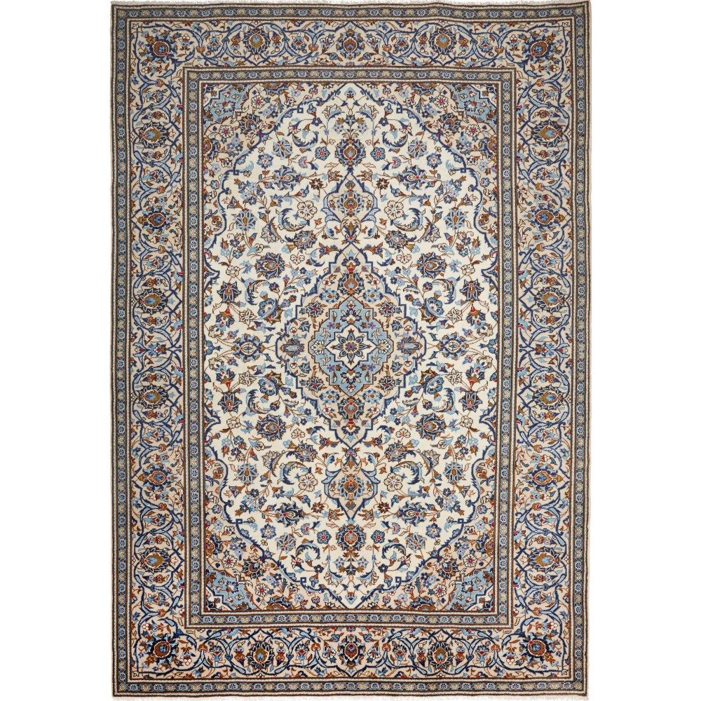 Tappeto Kashan Persia beige verde 240x351 Tappeto Kashan Persia beige verde 240x351