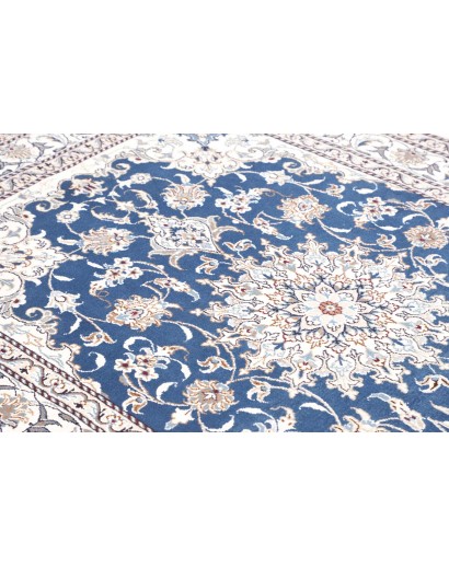 Tappeto Nain Kashmar Persia blu 150x210