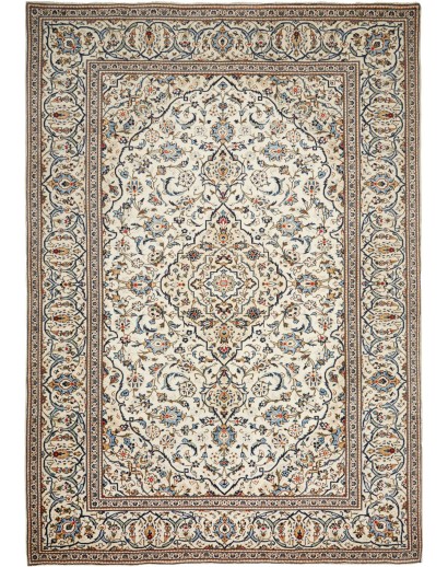 Tappeto Kashan Persia bianco grigio 247x353