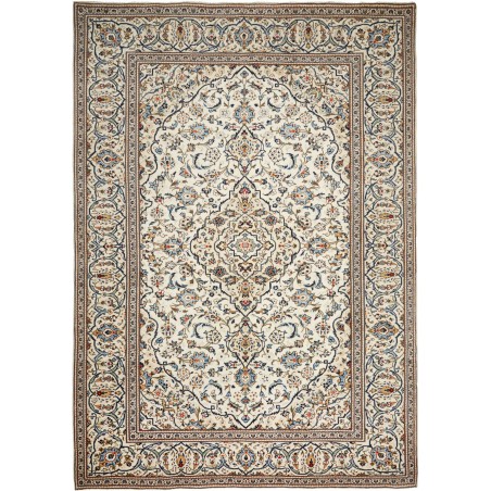 Tappeto Kashan Persia bianco grigio 247x353