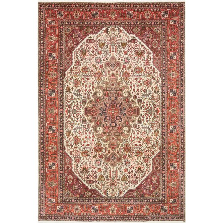 Tappeto Tabriz Persia rosso giallo 200x300