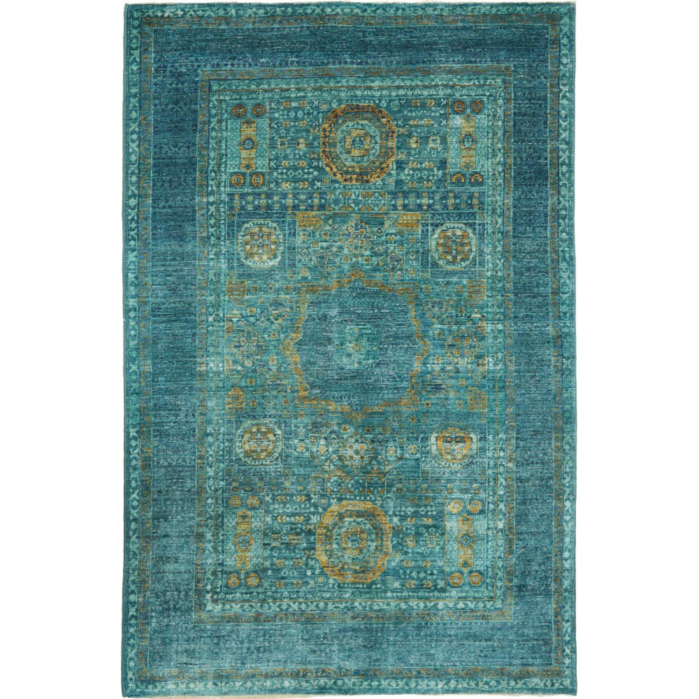 Tappeto Mamlouk Pakistan azzurro verde 120x186 Tappeto Mamlouk Pakistan azzurro verde 120x186