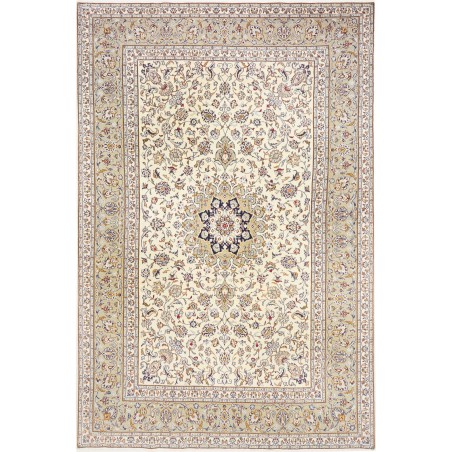 Tappeto Kashan Persia bianco azzurro 198x300