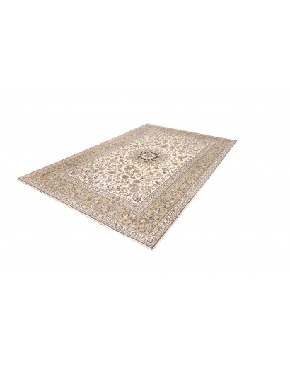 Tappeto Kashan Persia bianco azzurro 198x300