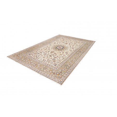 Tappeto Kashan Persia bianco azzurro 198x300