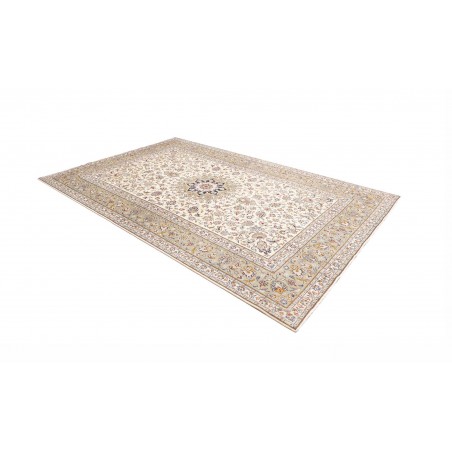 Tappeto Kashan Persia bianco azzurro 198x300