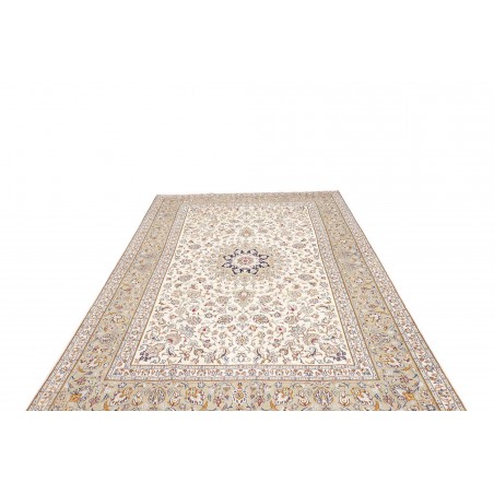 Tappeto Kashan Persia bianco azzurro 198x300