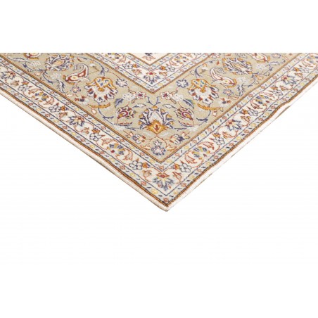 Tappeto Kashan Persia bianco azzurro 198x300