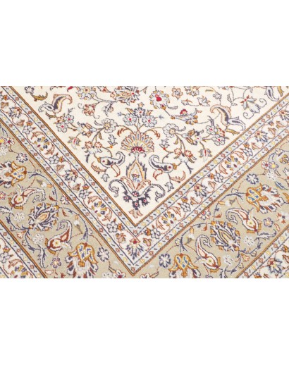 Tappeto Kashan Persia bianco azzurro 198x300