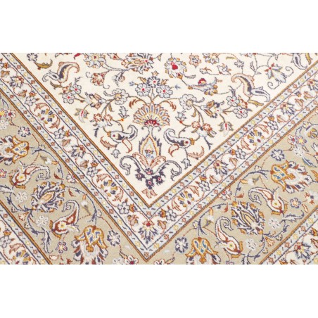 Tappeto Kashan Persia bianco azzurro 198x300