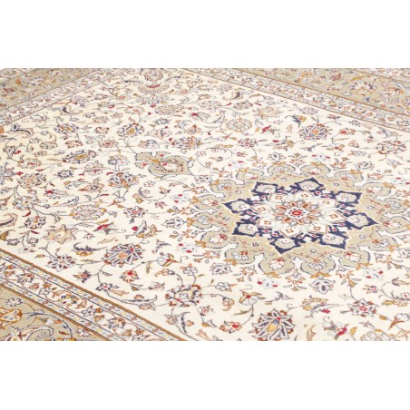 Tappeto Kashan Persia bianco azzurro 198x300