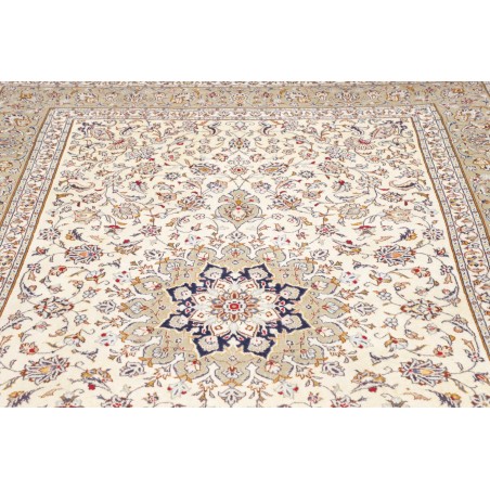 Tappeto Kashan Persia bianco azzurro 198x300