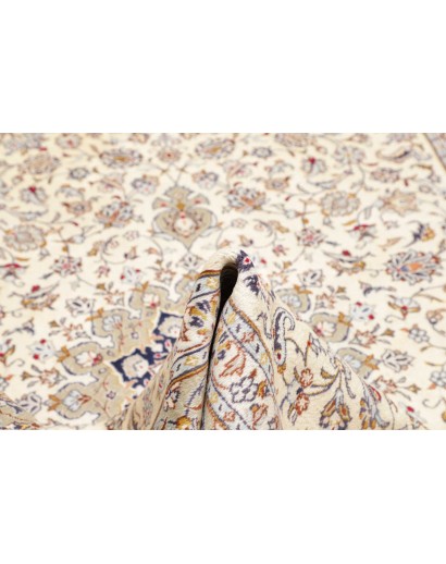 Tappeto Kashan Persia bianco azzurro 198x300