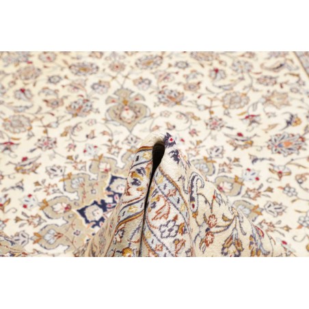 Tappeto Kashan Persia bianco azzurro 198x300